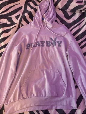 PLAYBOY Lavender Pullover Hoodie with Logo
